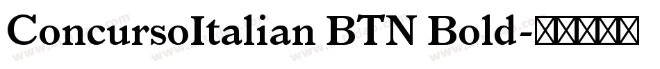ConcursoItalian BTN Bold字体转换